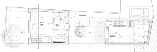 Restructuration maison 121 m² Bailly – plan RDC du projet