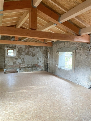 Restructuration d'une maison, Soulages, Hérault – vue étage