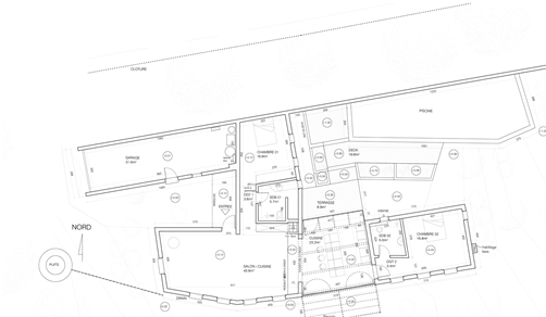 Plan de rez-de-chaussée – extension cuisine et terrasses, maison Saint-Pargoire (Hérault)