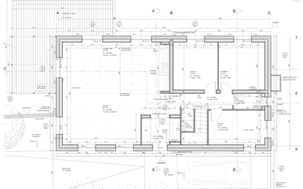 Plan de rez-de-chaussée – maison T4 avec atelier, Soubès (Hérault)